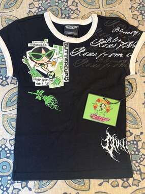 Civil Regime x The Powerpuff Girls Buttercup Graphic Ringer T-Shirt
